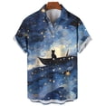 thumbnail image 4 of Camisa hawaiana para hombre 2024, estampado abstracto de gato, camisas de manga corta, camisas holgadas de gran tamaño, camisetas casuales de playa de verano unisex, 4 of 5