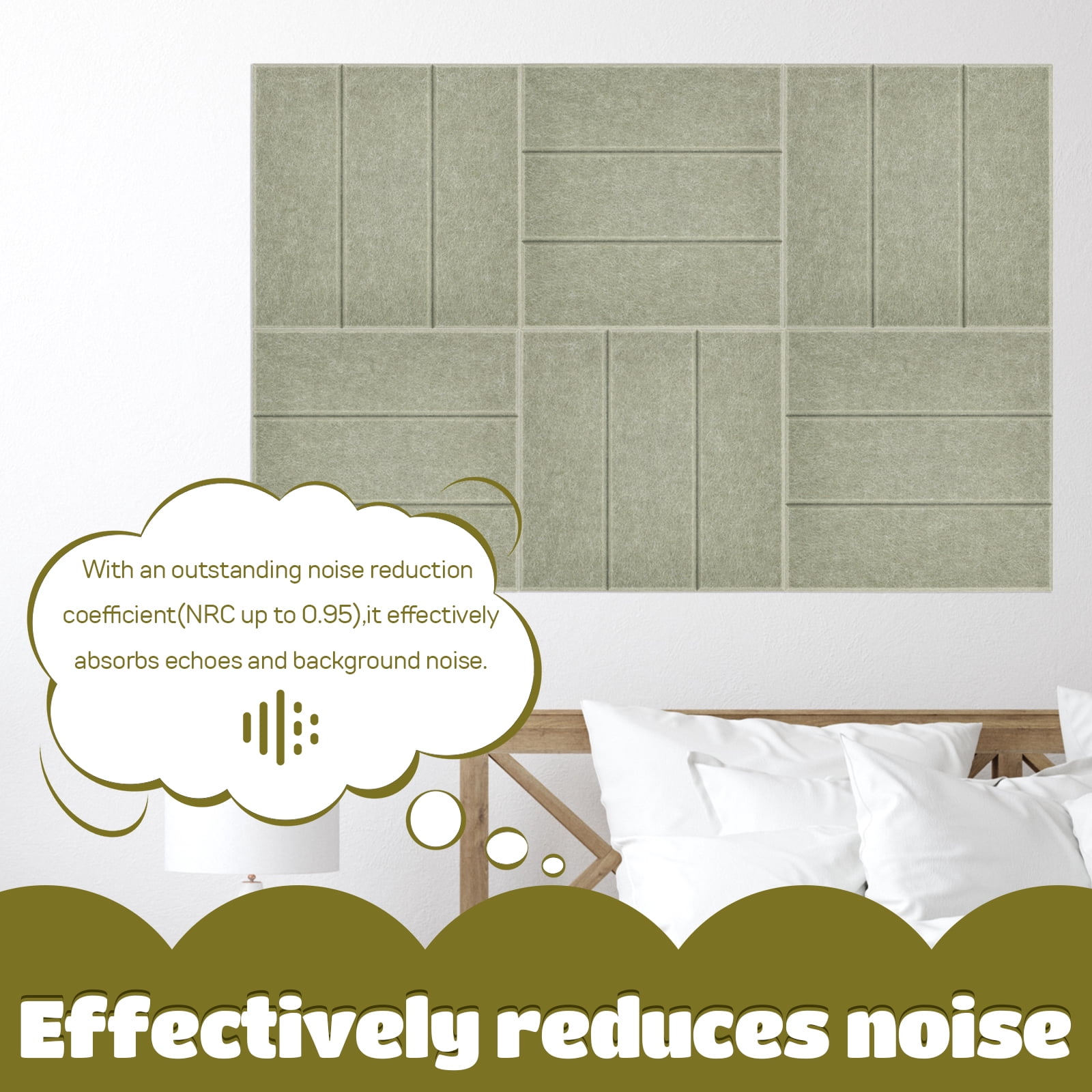 6PCS Felt Bulletin Board Tiles with Adhesive Tabs and Pushpins Felt Wall Tiles Push Pin Board Wall Organizer for Office Home Decoration
