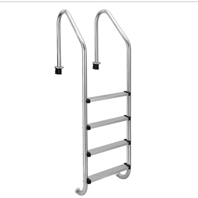 Yiwa Inground Pool Ladder,304 Stainless Steel Swimming Pool Ladder,Non-Slip Swimming Pool Ladder for Deep End, Easy Assembly, 380lbs Load Capacity - Perfect for Indoor/Outdoor Pools