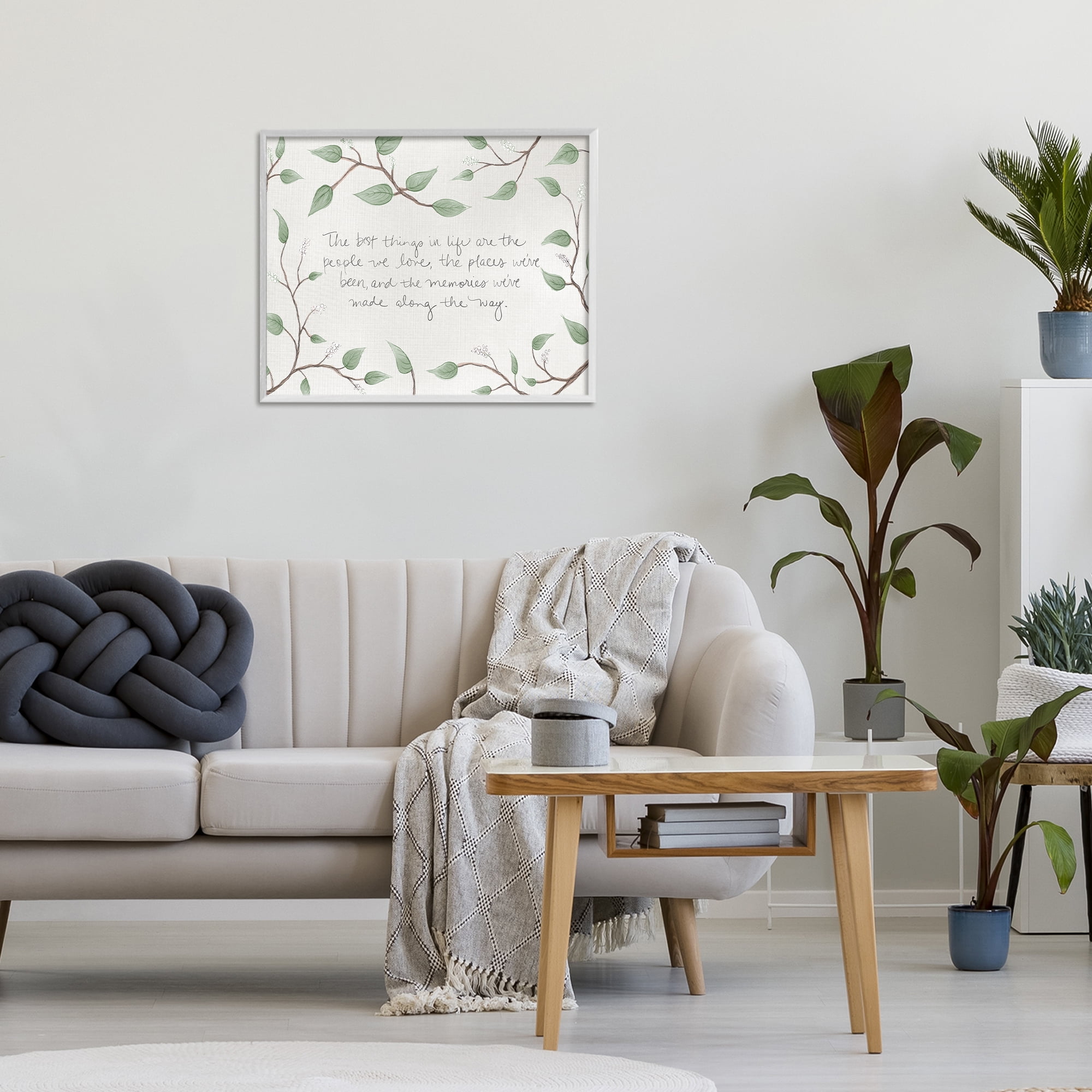 Stupell Industries The Best Things In Life White Framed Giclee Art, design by SD Graphics Studio