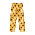 thumbnail image 3 of Lsque Vintage Marble Pattern Sunflower Print Men's Pajama Pants, Lounge Pant - Comfortable Home Wear,Elastic Waistband, Stylish Design-XX-Large, 3 of 9