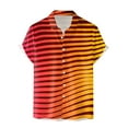 thumbnail image 4 of BOBOGOJP Button-Up Shirt for Men Button Down Short Sleeve Printed Shirts,Orange L, 4 of 4