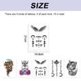 thumbnail image 2 of 15 Sheets Arm Temporary Tattoos For Women Men Fake Temporary Tattoo Sleeves Stickers, 2 of 5