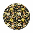 thumbnail image 1 of Vintage Mouse Pad for Computers, Natural Theme Floral Motifs with Fall Flowers and Blossoms Patterns, Round Non-Slip Thick Rubber Modern Mousepad, 8" Round, Yellow Pale Orange Black, by Ambesonne, 1 of 2