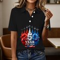 thumbnail image 5 of Trgacdwlo 1776-2026 4th of July Womens Golf Polo Shirt Freedom 250th Anniversary USA Shirt Short Sleeve Golf Shirts Women, 5 of 6