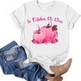 thumbnail image 4 of En Octobre Nous Portons des Hauts Roses pour Femmes Col Rond Manches Courtes Blouse Décontractée Imprimée Sensibilisation au Cancer du Sein, 4 of 5