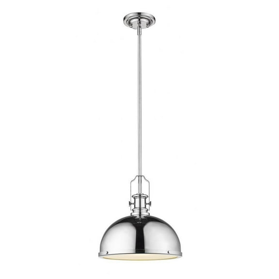 1 Light Pendant in Restoration Style 13.25 inches Wide By 13 inches High-Chrome Finish Bailey Street Home 372-Bel-3173694