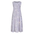 thumbnail image 4 of SMihono Robe Bohème d'Été pour Femmes Grande Taille Mode Robe Sans Manches à Col en V Décontractée à Imprimé avec Poches pour Femmes Printemps Été, 4 of 6