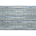 thumbnail image 2 of Addison Rugs Mayfield Washable Transitional Textured Stripes Blue Rectangle Rug, 1'8" x 2'6", 2 of 5