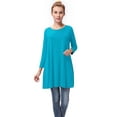 thumbnail image 3 of LELINTA Women Plus Size 3/4 Sleeve Tunic Tops Loose Basic Shirt, 3 of 5