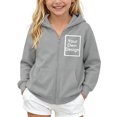 thumbnail image 7 of NAISIBABY Girls' Fleece-Lined Sweatshirt – Solid Color Long Sleeve Hooded Zip-Up Casual Jacket Gray Size 11, 7 of 7