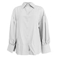 thumbnail image 4 of Seductiva Women Long Sleeve Tops Shirts WomenomenâS Tops Casual Blouses Solid Up Drop Shoulder Oversized Long Shirt Women Work T Shirts Casual Collared Blouses Loose Fit Casual Business Blouses, 4 of 6