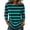 Blue, variant on Shirts for Women Striped Crew Neck 3/4 Sleeve Trendy Loose Fit T Shirts Color Block Casual Comfy Tunic Tops Pink 2XL