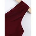 thumbnail image 6 of Haitryli Girls Chiffon Solid Color Wedding Party Dress V Neck Formal Party Gown Burgundy 12, 6 of 7
