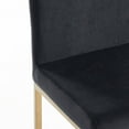 thumbnail image 5 of Set of 2 Contemporary Velvet & Metal 26'' Counter Stool in Black & Gold Leg, 5 of 5