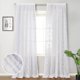 thumbnail image 2 of Cortinas MYSKY HOME con pompones blancos transparentes de 275 cm para dormitorio, 2 of 8