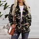 thumbnail image 2 of Cárdigan cálido de invierno para mujer, abrigo con solapa, forro polar, abrigo frontal abierto con bolsillos, prendas de vestir exteriores estampadas Fridja  BV0+5364, 2 of 6