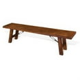thumbnail image 2 of Reggie Bench, 72 Inch Brown Mahogany Wood, Metal Turnbuckle Accents, 2 of 6