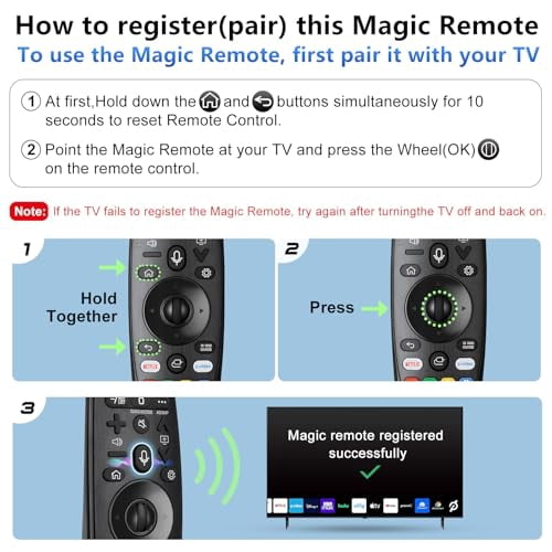 Voice Magic Remote for LG-Smart-TV-Remote Control Replacement,AKB75855501 AN-MR20GA MR19BA MR18BA MR650A with Voice Recognition and Pointer Function