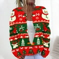 thumbnail image 2 of QATAINLAV Women Christmas Gifts Casual Open Front Knitted Sweaters Tops Loose Plus Size Button Up Cardigan Jackets, Green, XXXXXL, 2 of 6