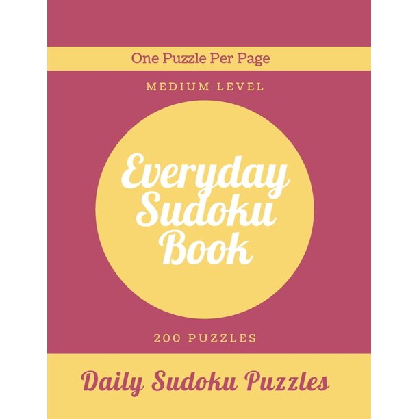 everyday sudoku book sudoku book for brain fitness sudoku book for teens sudoku book for intermediate sudoku for teenagers daily sudoku puzzles sudoku puzzles book with solution medium sudoku p walmart com