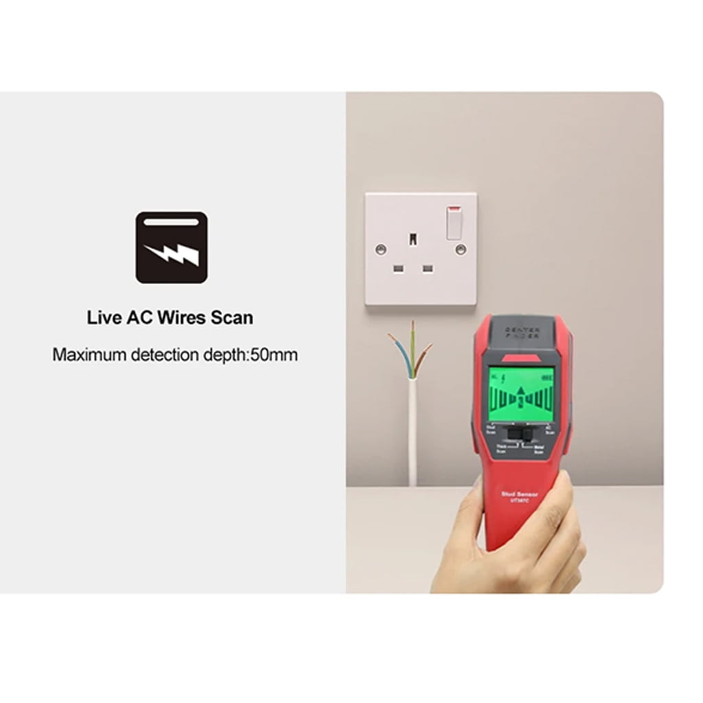 CEORPER Portable Wire Pipe Detector Wood Metal Detector with LED Indicator Buzzer
