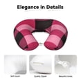 thumbnail image 4 of Travel Pillow Memory Foam, Head Neck Support Airplane Pillow For Traveling, Car, Home, Travel Neck Flight Pillow 12 Inches Hotpink Buffalo Plaid Check Tartan Scotland_1, 4 of 8