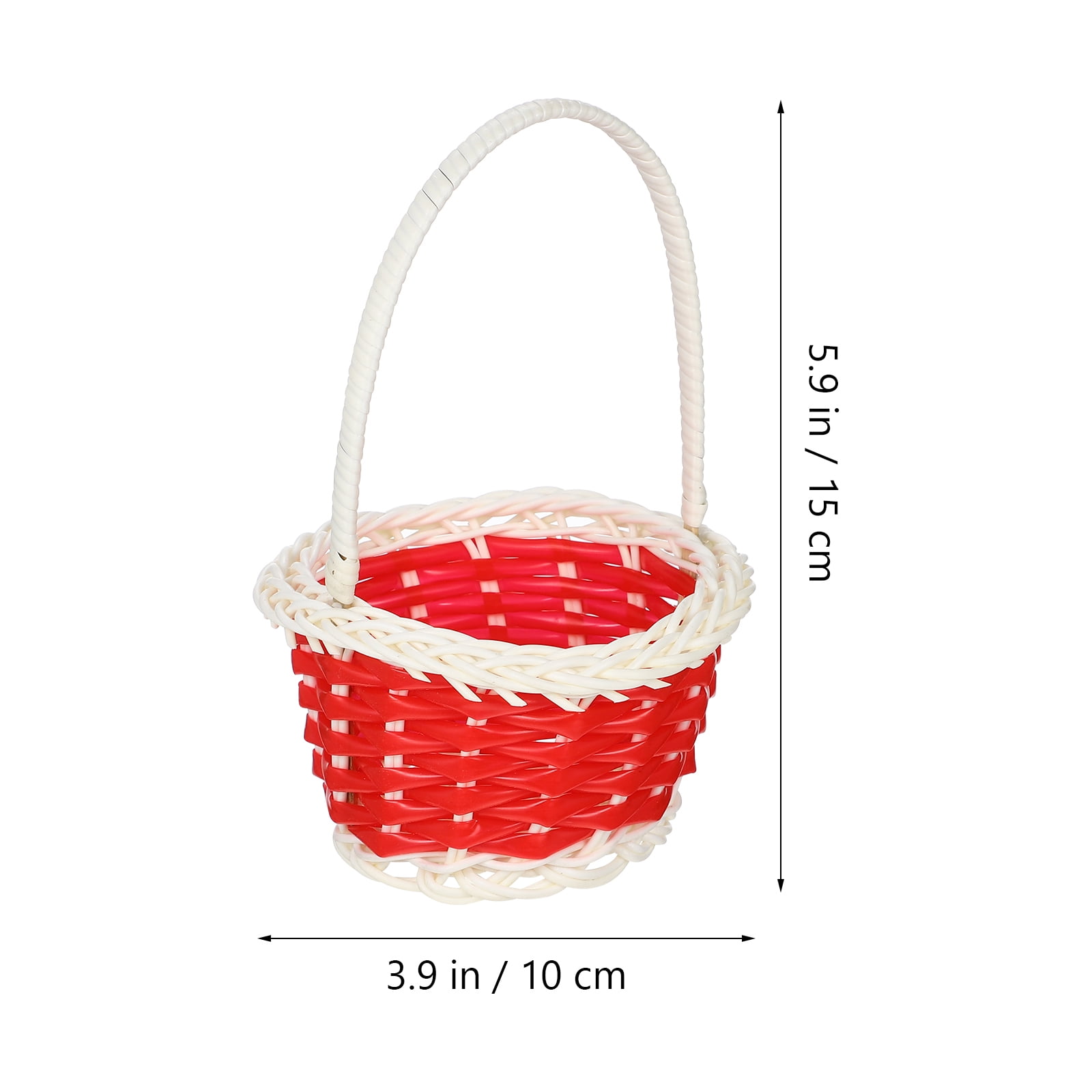 unbranded 30 pcs  Small Woven Baskets with Handle Easter Egg Baskets Candy Baskets Flower Baskets