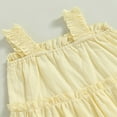 thumbnail image 4 of PENGXIANG Bébé Fille Robe de Lin d'Été Sans Manches Volants Bébé Princesse Mignonne Robes Robe de Soleil, 4 of 6