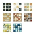 thumbnail image 3 of Bewildely Adhesivo de pared 3D de azulejo de cristal, decoración de cristal práctica, Panel de patrón de mármol, alta resistencia al calor, decoración Decoración del hogar Tipo 12 Bewildely HA064276-12, 3 of 6