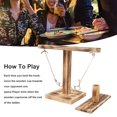 thumbnail image 3 of Large Hook  Game, Wooden Hook  Game 5 Holes Black  for Patio, 3 of 8