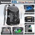 thumbnail image 3 of Mochila de Senderismo Plegable RAINSMORE 40L Impermeable para Mujer y Hombre, 3 of 9