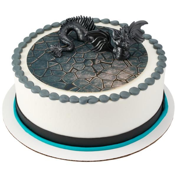 Dragon Creations with Round Edible Cake Topper Image Background - Walmart.com