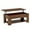 Brown, variant on HOMCOM Lift Top Coffee Table with Hidden Storage Compartment and Shelf, Grey