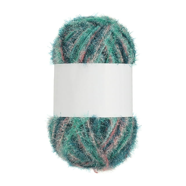 Hilo Scrubbie de 218 yardas, hilo de brillo de poliéster para paños de cocina, ganchillo, tejido, manualidades, mantas, alfombras, suéteres, bufandas, gorros, tono verde