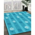 thumbnail image 2 of Ahgly Company Indoor Square Patterned Bright Cyan Blue Area Rugs, 8' Square, 2 of 6