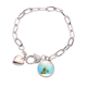 thumbnail image 1 of Pulsera de cadena de corazón Unbranded Piña frutas rojas foto agua azul 7,5 pulgadas, 1 of 3