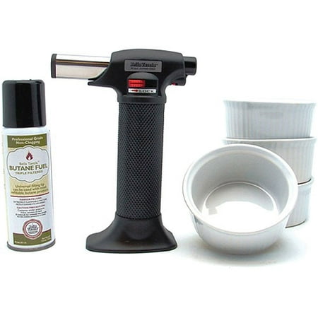 Creme Brulee Torch, Ramekins & Fuel Comb