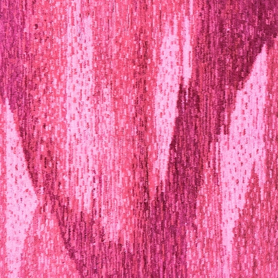 Ahgly Company Indoor Square Abstract Pink Modern Area Rugs, 4' Square