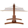 thumbnail image 4 of Deko Living Outdoor Cedar Wood Hammock with White Textilene Fabric, 4 of 10