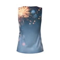 thumbnail image 6 of Goofa Gold And Blue Fireworks Printed Womens Workout Tops for Women Sleeveless Yoga Shirts Athletic Running Tank Tops Sleeveless Gym Clothes Workout Apparel-XX-Large, 6 of 9