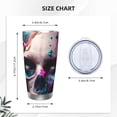 thumbnail image 4 of Vsdgher Modern Abstract Colorful Skull B 20 Oz Stainless Steel Vacuum Insulated, Travel Mug Coffee Cup for Home, Office, Outdoor Works Great for Ice Drinks and Hot Beverage -Straw Two-piece Set, 4 of 8