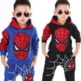 thumbnail image 1 of Conjunto de chándal de Spiderman para niños, sudadera con capucha y pantalones para correr, traje deportivo, ropa de superhéroe para niños, 1 of 3