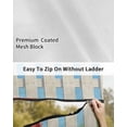 thumbnail image 6 of 4th of July RV Awning Sun Shade Screen 9'X7' 250th Anniversary USA Flag Mesh Sunscreen Poppy Flower Truck Awning Shade Screen with Zipper UV Blocker Completed Kits for RV Motorhome Camper, 6 of 7