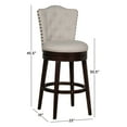 thumbnail image 2 of Hillsdale Furniture Edenwood Upholstered Wood Bar Height Swivel Stool, Cream, 2 of 5