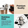 thumbnail image 2 of CanOpener Manual, YILUSH Can Openers Hand Held with Comfort Anti-Slip Handles, Heavy Duty Stainless Steel Can Opener Smooth Edge and Bottle Openers, Easy Turn Can Openers for Seniors, Kitchen, Black, 2 of 10