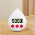 thumbnail image 1 of Reloj De Cuenta Regresiva Cuenta regresiva electrónica con gota de agua, temporizador digital LCD, reloj despertador de estudio (blanco) Likrtyny Libre de BPA, 1 of 4