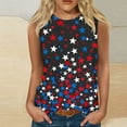 thumbnail image 4 of Aboser Women's USA Stars Crop Tank Tops Cute American Flag Graphic Tees Plus Size Sleeveless Tank Top for Teen Girls Casual Summer Patriotic Tee Shirt High Neck Vacation Shirts, 4 of 4