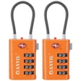 thumbnail image 1 of Candado de equipaje ANVIL TSA008 Core con combinación de 4 dígitos naranja (2), 1 of 8