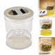 thumbnail image 3 of Toystoory Plástico vegetal reloj de arena tarro sellado a prueba de fugas ensalada contenedor de mantenimiento fresco casa jugo separador organizador Cocina y Comedor Toystoory HA062316-00B, 3 of 6